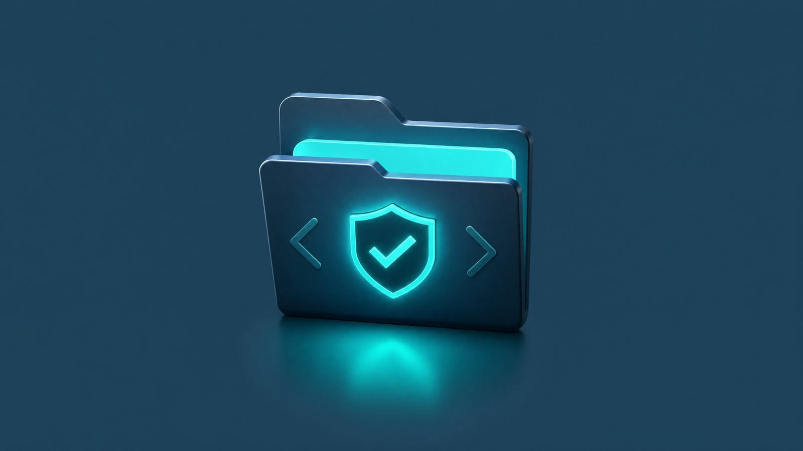 Shipcraft-Plugin: leuchtender Projekt-Ordner mit Sicherheits-Schild und Code-Klammern